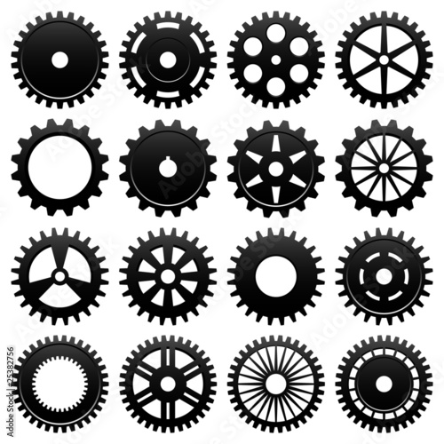 Vector: Machine Gear Wheel Cogwheel Machine Gear Wheel Cogwheel