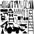 Vector: Construction Tool Silhouette Vector Construction Tool Silhouette Vector