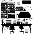 Home Office Library SOHO Vector
