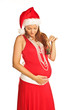 femme enceinte mère noël