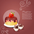 Vector greeting card with cake and sweets