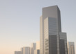 Skyscraper in downtown. Against the background of the sky. Skyscraper in downtown. Against the background of the sky.