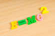 ����: Famous einstein formula made of plastic numbers � Elnur #25400185