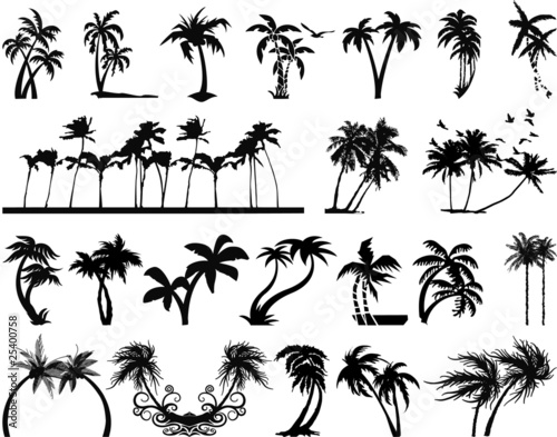 palm tree silhouette clip art. Palm Tree silhouettes