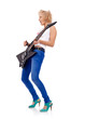 blonde with a guitar