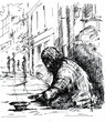 Begger on the street.