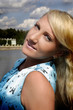 blond girl in nature