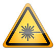 Veszély jel "Danger - Lézer használatban"