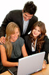 Business group with laptop