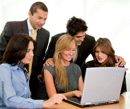 Business group with laptop Business group with laptop