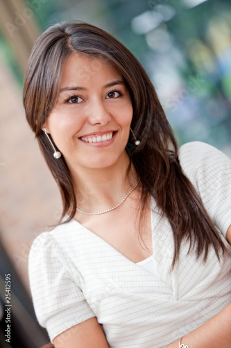 Beautiful woman smiling Beautiful woman smiling