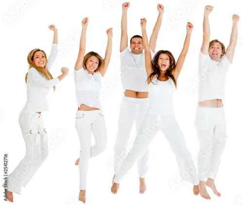 Group of people jumping