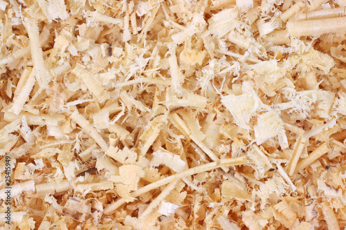Photo: Close view of wood shavings Close view of wood shavings