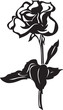 Long Stem Rose Vinyl Ready Vector Illustration Long Stem Rose Vinyl Ready Vector Illustration