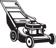 Power Lawnmower Vinyl Ready Vector Illustration