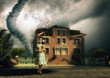Photo: tornado and little girl tornado and little girl