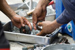 Cleaning of gears Cleaning of gears