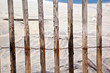 fence for protection of the dunes at the beautiful natural beach