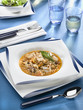 soupe de fruits de mer à l'orge perlée