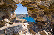 Algarve through window of stone
