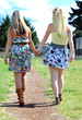 Friends Walking and Holding Hands