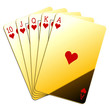 Quinte flush en or