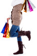 lady standing with shopping bags