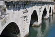Tiberius' bridge on Marecchia river, Rimini, Italy Tiberius' bridge on Marecchia river, Rimini, Italy