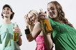germany, berlin, young people at house party, having fun