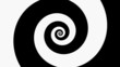 Spinning Schwarz-Weiß-hypnotischen logarithmischen Spirale Schleife