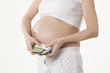 woman 32yrs, pregnant, tablets, studio