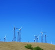 landscape with wind turbines.