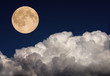 full moon on night sky