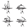 restaurant icon set
