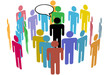 Crowd of Social Media Team People Speaker Crowd of Social Media Team People Speaker