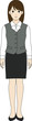 制服の女性会社員