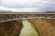 old Navajo Bridge spans the colorado at marble canyon