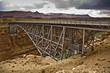 old Navajo Bridge spans the colorado at marble canyon
