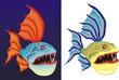 Vector: scary fish scary fish