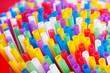 Colorful drinking straws background