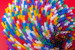Colorful drinking straws background