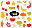Various Fruits and Vegetables sticker