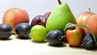 Fruits on white background