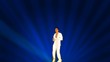 Animation vidéo disco danse fond bleu
