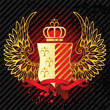 retro-styled shield with place for text