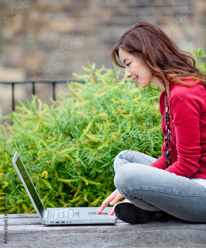 Woman on a laptop Woman on a laptop