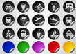 Transportation and Vehicle icons  Label Button series