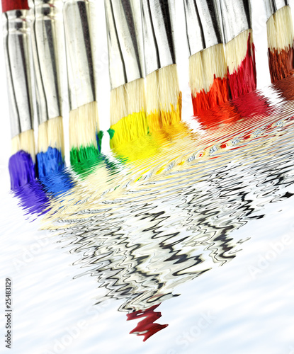pinceaux brosses palette peinture gouache