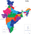 Map of the Republic of India with states Map of the Republic of India with states