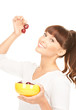 woman with cherries